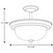 Progress Lighting Two-Light Dome Glass 13-1/4" Semi Flush Convertible P3927-09 - alternate 6